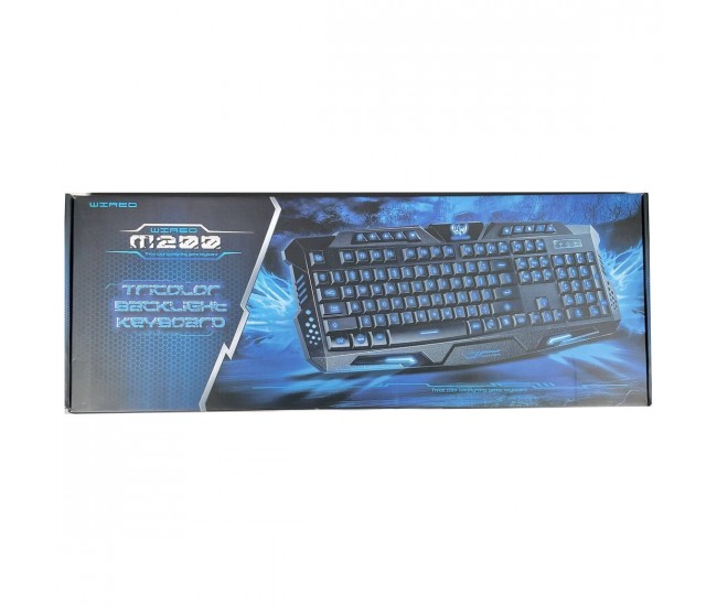 Tastatura gaming iluminata cu fir, 49 x 19 x 5 cm, Negru - HK6700